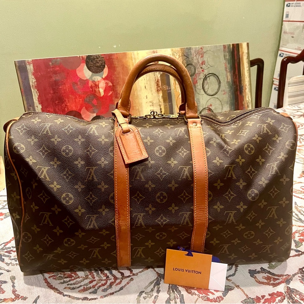 Louis Vuitton Keepal 50 Classic Monogram Duffel Bag - Picture 2 of 16